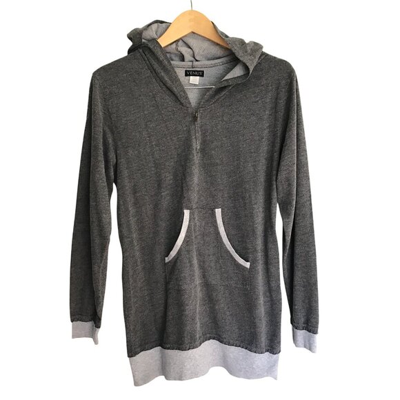 Venus Medium Gray Pullover Hoodie Sweatshirt With Pockets - Picture 1 of 6